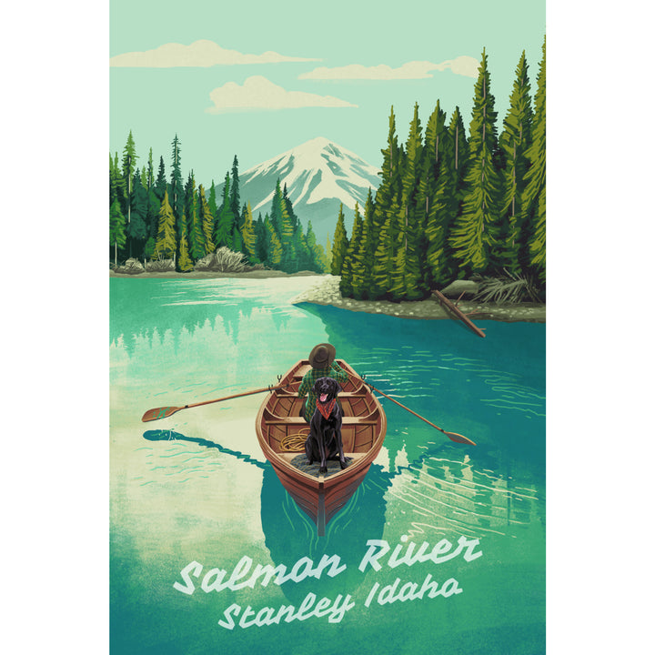 Stanley, Idaho, Salmon River, Quiet Explorer, Boating, Mountain canvas art