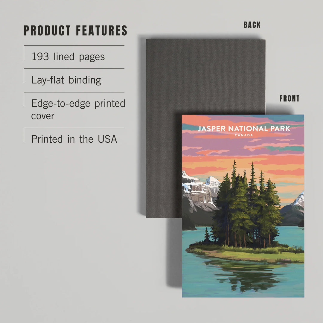 Lined 6x9 Journal, Jasper National Park, Canada, Lay Flat, 193 Pages, FSC paper