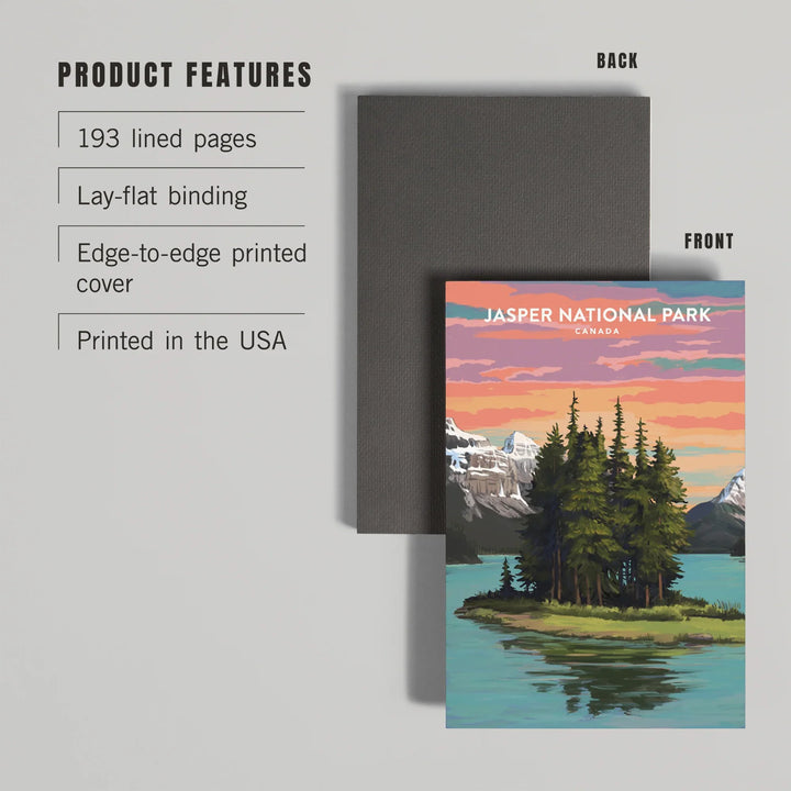 Lined 6x9 Journal, Jasper National Park, Canada, Lay Flat, 193 Pages, FSC paper