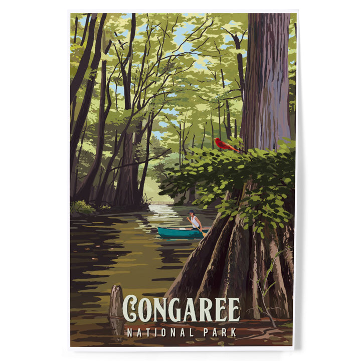 Congaree National Park, South Carolina, Painterly National Park Series, Art & Giclee Prints
