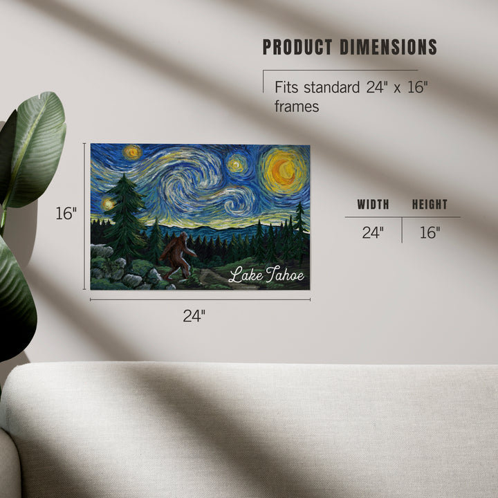 Lake Tahoe, Van Gogh Starry Night, Bigfoot, Art & Giclee Prints