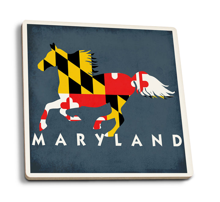 Maryland, Horse Flag, Coaster Set