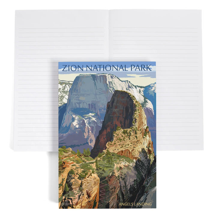 Lined 6x9 Journal, Zion National Park, Utah, Angels Landing, Lay Flat, 193 Pages, FSC paper