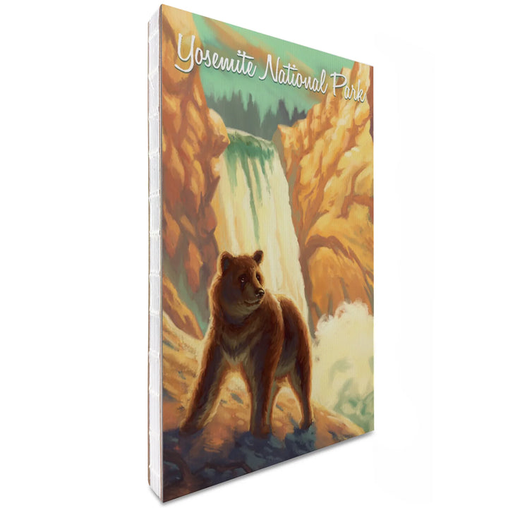 Lined 6x9 Journal, Yosemite National Park, California, Bear, Falls, Oil Painting, Lay Flat, 193 Pages, FSC paper