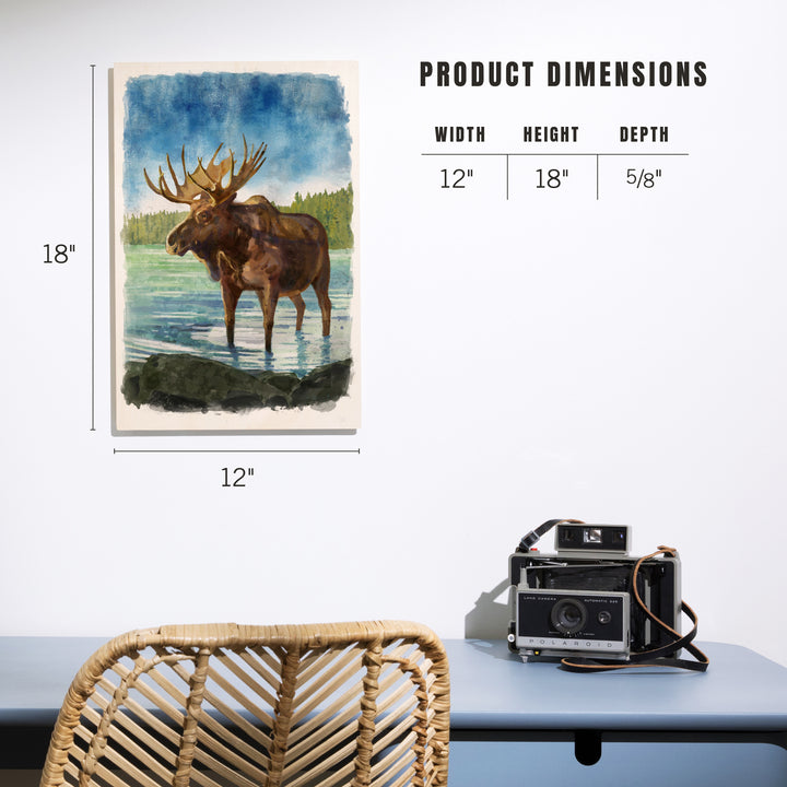 Watercolor Study, Moose, Wood Signs and Postcards