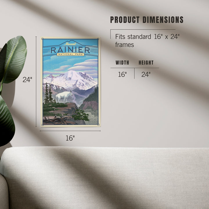 Mt. Rainier National Park, Lithograph National Park Series, Art & Giclee Prints