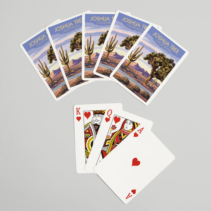 Playing Cards, Joshua Tree, California, Painterly, Desert Scene, 52 Card Deck with Jokers in Box, Unique Art