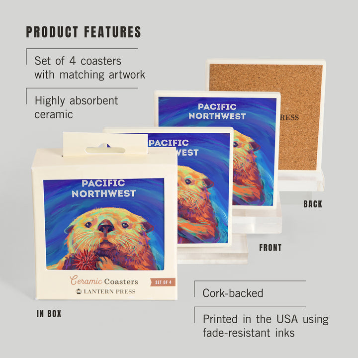 Pacific Northwest, Vivid, Sea Otter, Coasters
