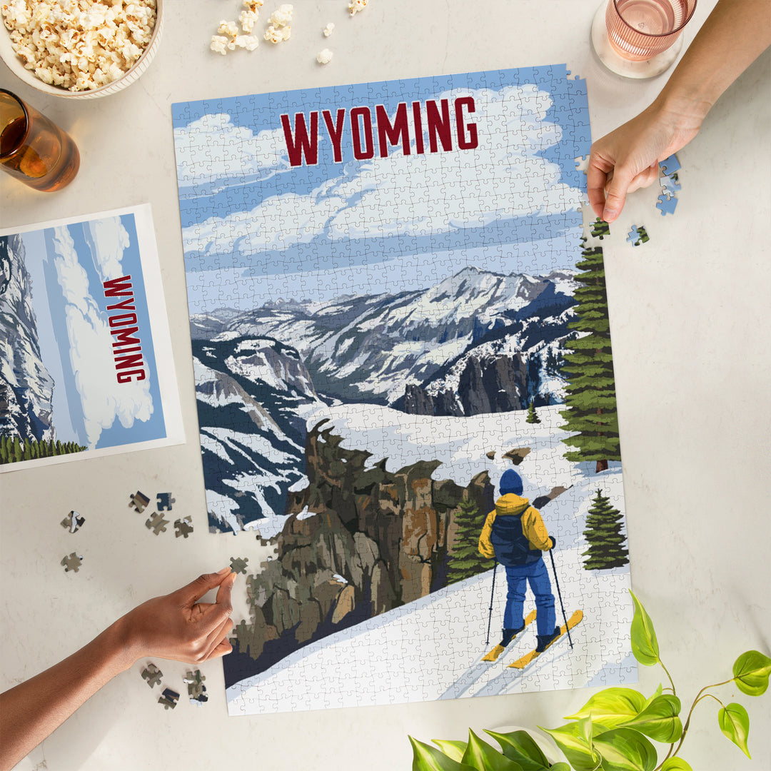 Wyoming, Painterly, Enjoy The View, 1000 Piece Jigsaw Puzzle