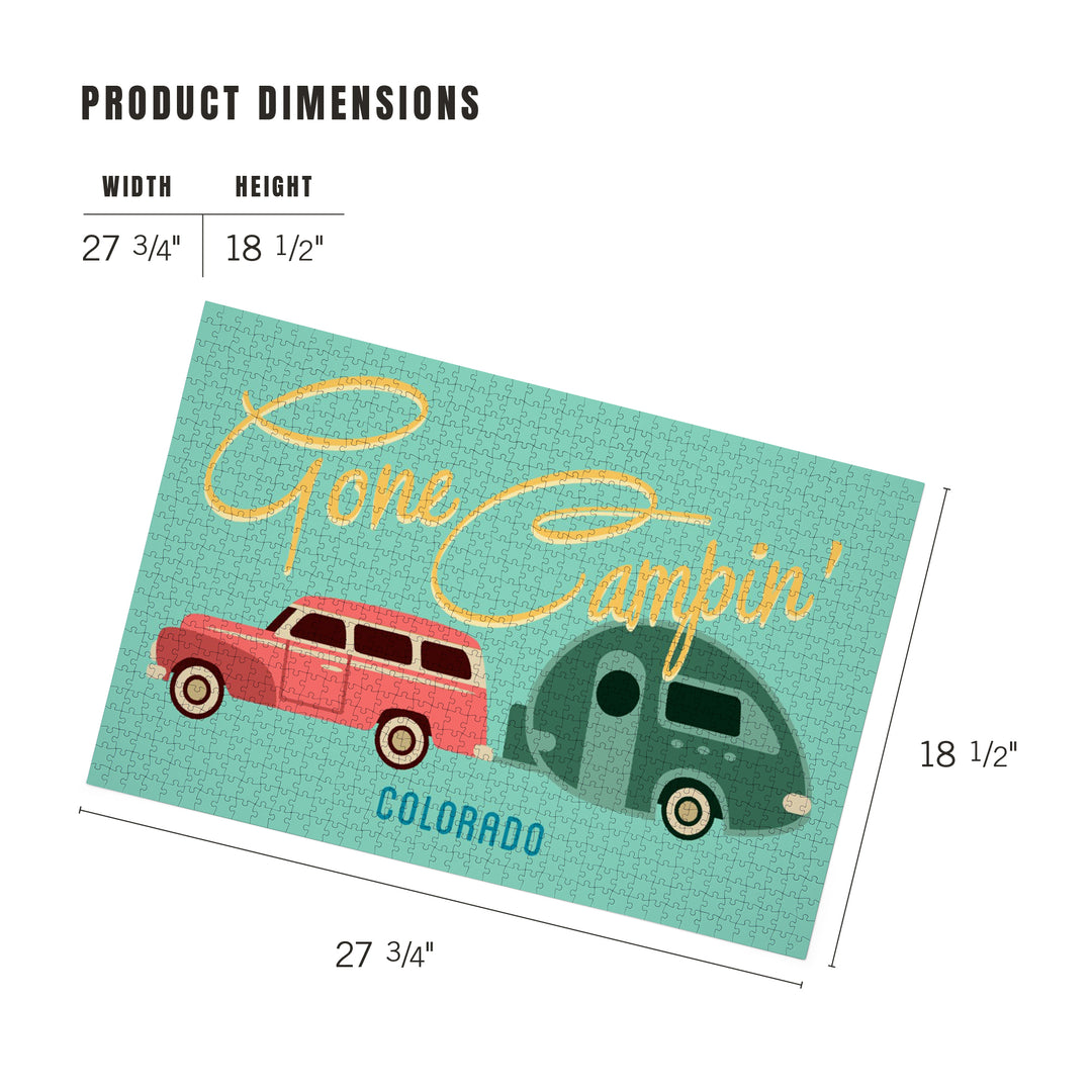 Colorado, Geometric, Gone Campin, Trailer, 1000 Piece Jigsaw Puzzle