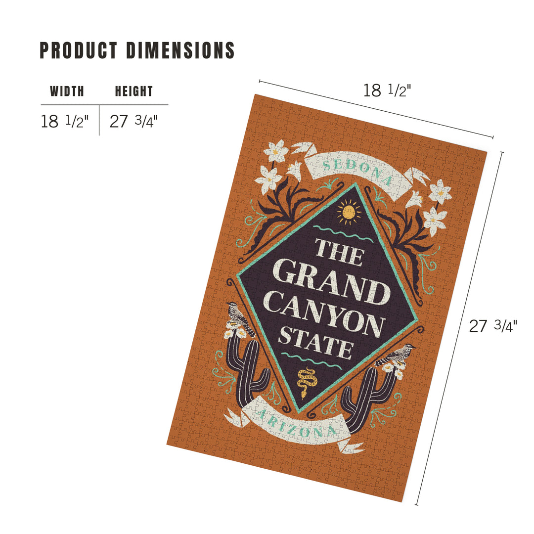 Sedona, Arizona, State Motto Crest, State Series,, 1000 Piece Jigsaw Puzzle