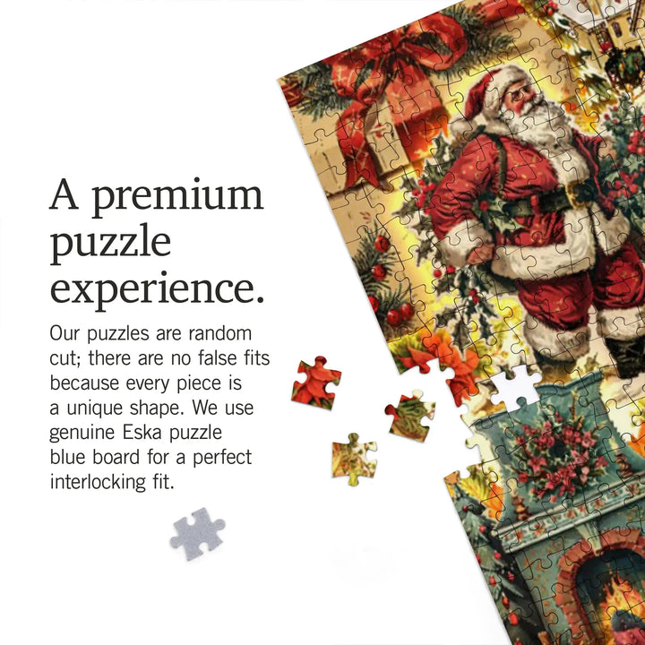 Vintage Christmas and Santa, Jigsaw Puzzle