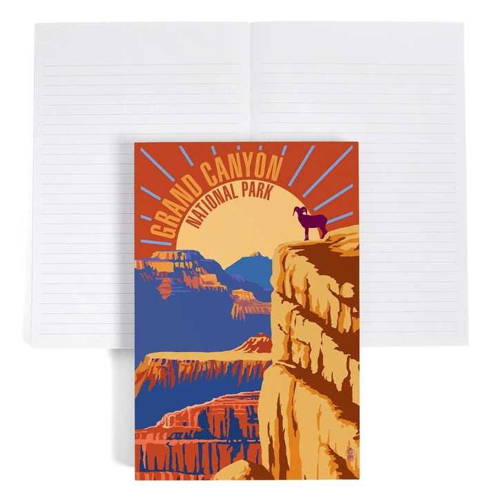 Lined 6x9 Journal, Grand Canyon National Park, Psychedelic, Lay Flat, 193 Pages, FSC paper