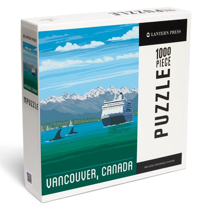 Vancouver, British Columbia, Canada, Cruise, Painterly, 1000 Piece Jigsaw Puzzle