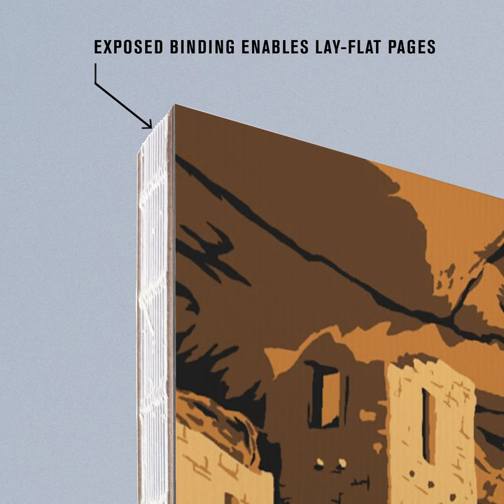Lined 6x9 Journal, Mesa Verde National Park, Explorer Series, Lay Flat, 193 Pages, FSC paper