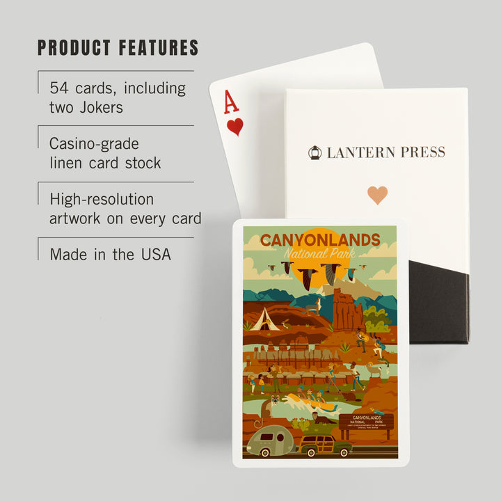 Playing Cards, Canyonlands National Park, Utah, Geometric National Park Series, 52 Card Deck with Jokers in Box, Unique Art