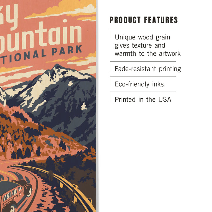 Rocky Mountain National Park, Colorado, Explorer, Wood Sign and Postcards