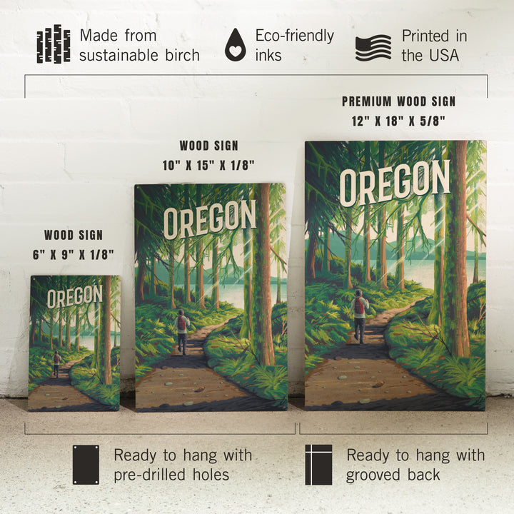 Oregon, Walk In The Woods, Day Hike wood signs and postcards