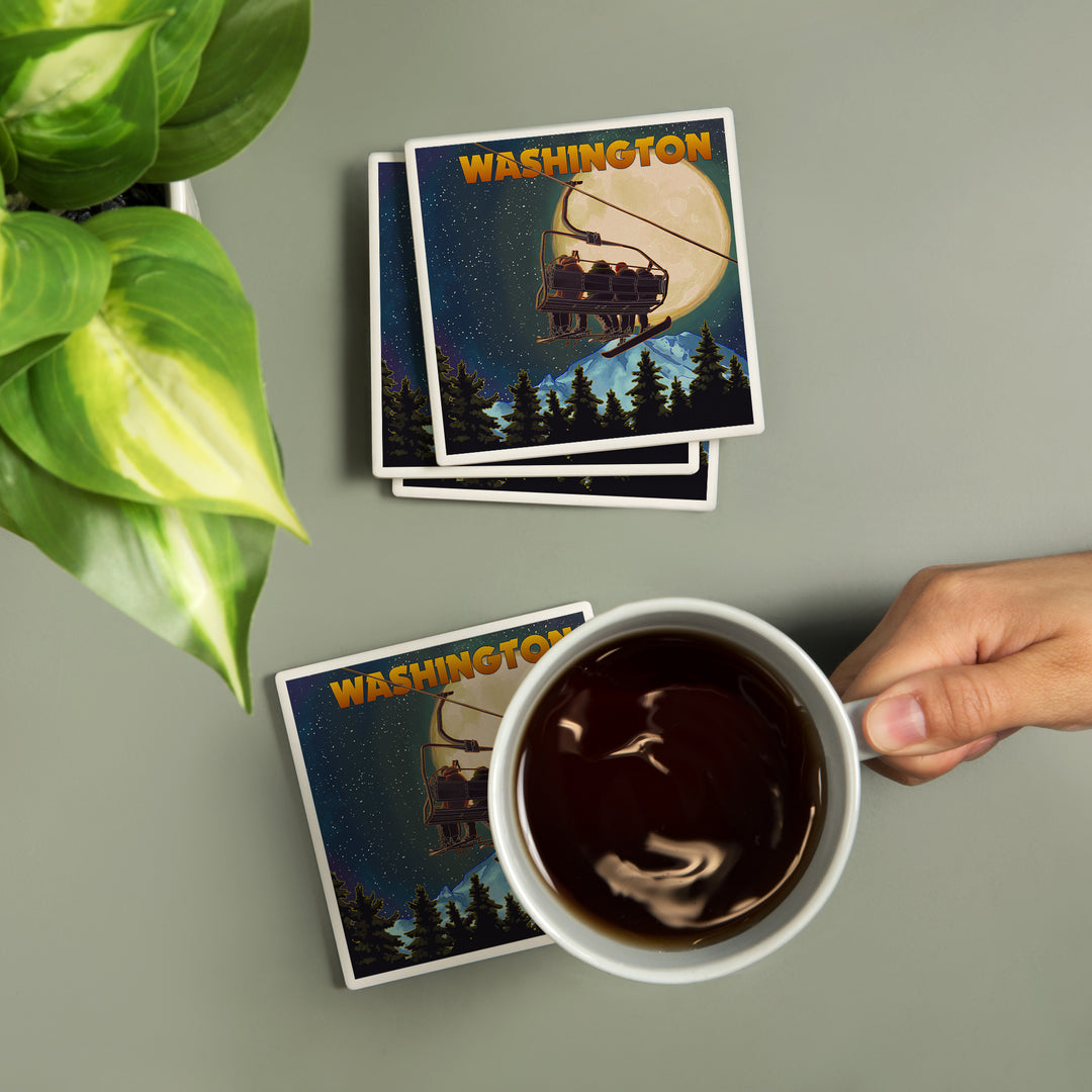 Washington Ski Lift, Full Moon Snowboarder, Coasters