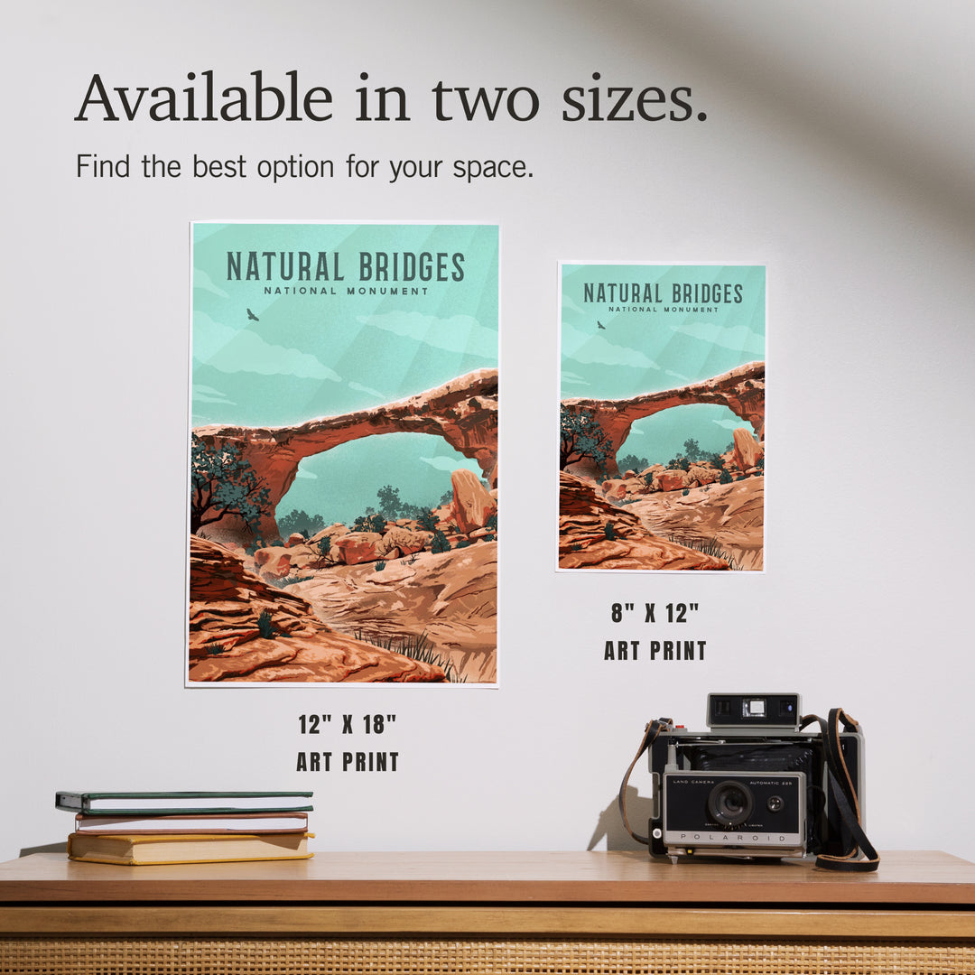 Natural Bridges National Monument, Utah, Lithograph, Art & Giclee Prints