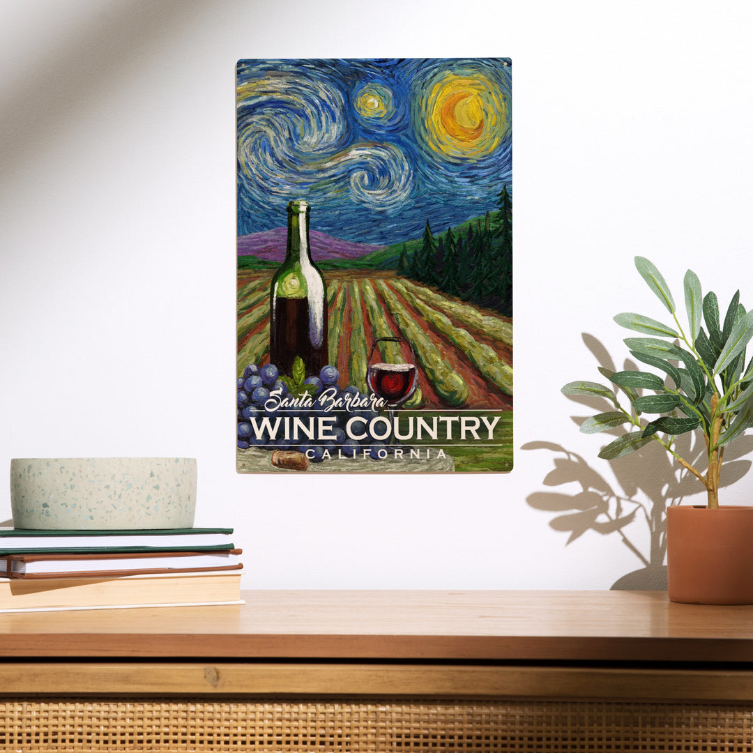 Santa Barbara Wine Country, California, Vineyard, Wood Sign and Postcards