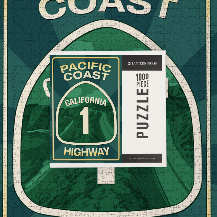 Highway 1, California, Pacific Coast Highway Sign, Jigsaw Puzzle