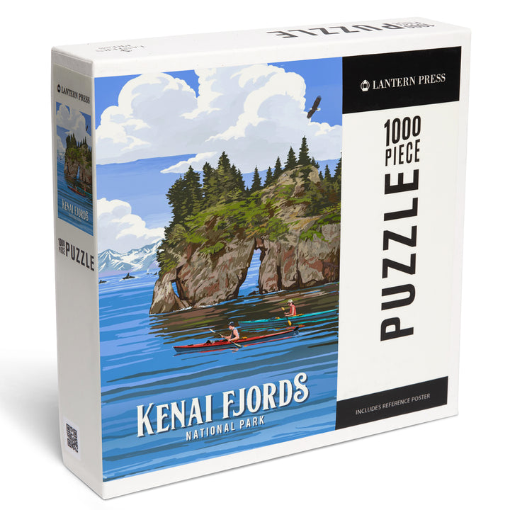 Kenai Fjords National Park, Alaska, Painterly National Parks Series, 1000 Piece Jigsaw Puzzle