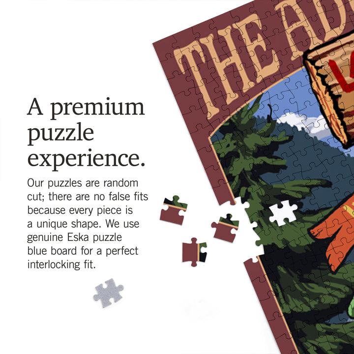 Lake George, New York, The Adirondacks, Destinations Sign, Jigsaw Puzzle