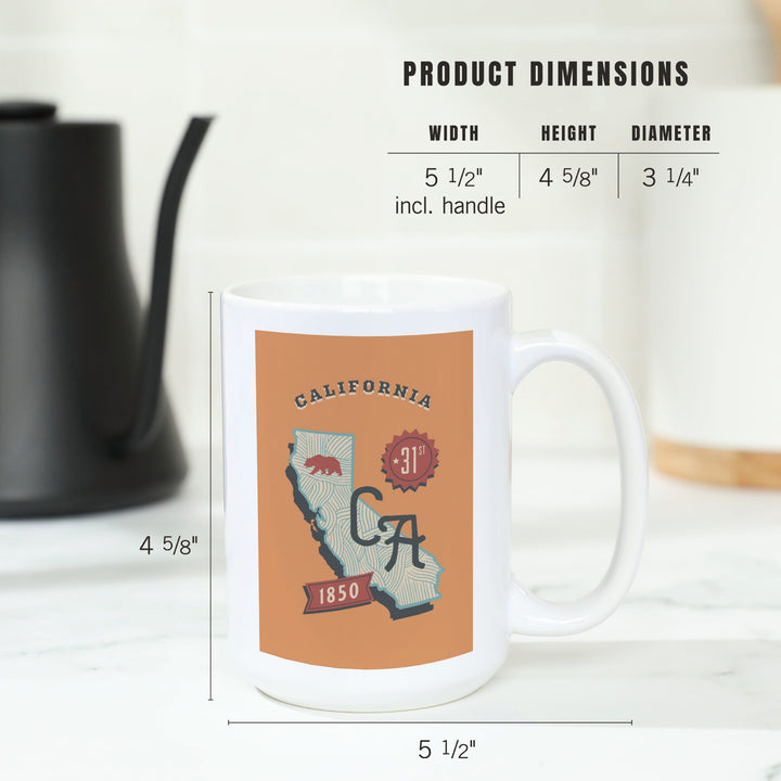 California, Statehood, State Series, Ceramic Mug