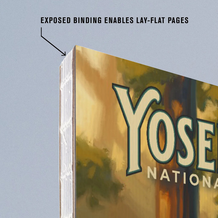 Lined 6x9 Journal, Yosemite National Park, California, Visit Mariposa Grove, Oil Paintings, Lay Flat, 193 Pages, FSC paper