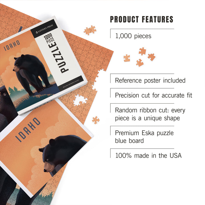 Idaho, Black Bear, Litho, 1000 Piece Jigsaw Puzzle