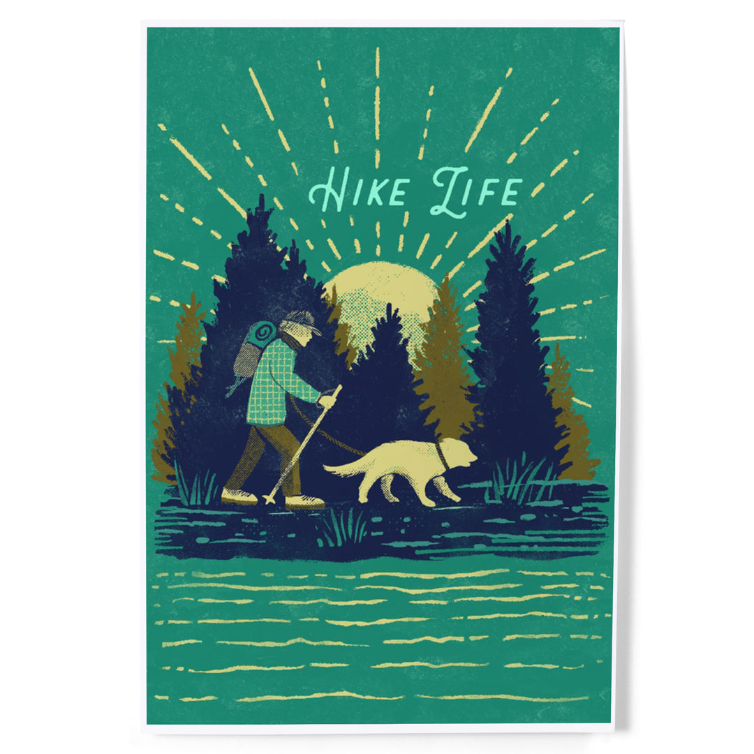 Lake Life Series, Hike Life, Art & Giclee Prints