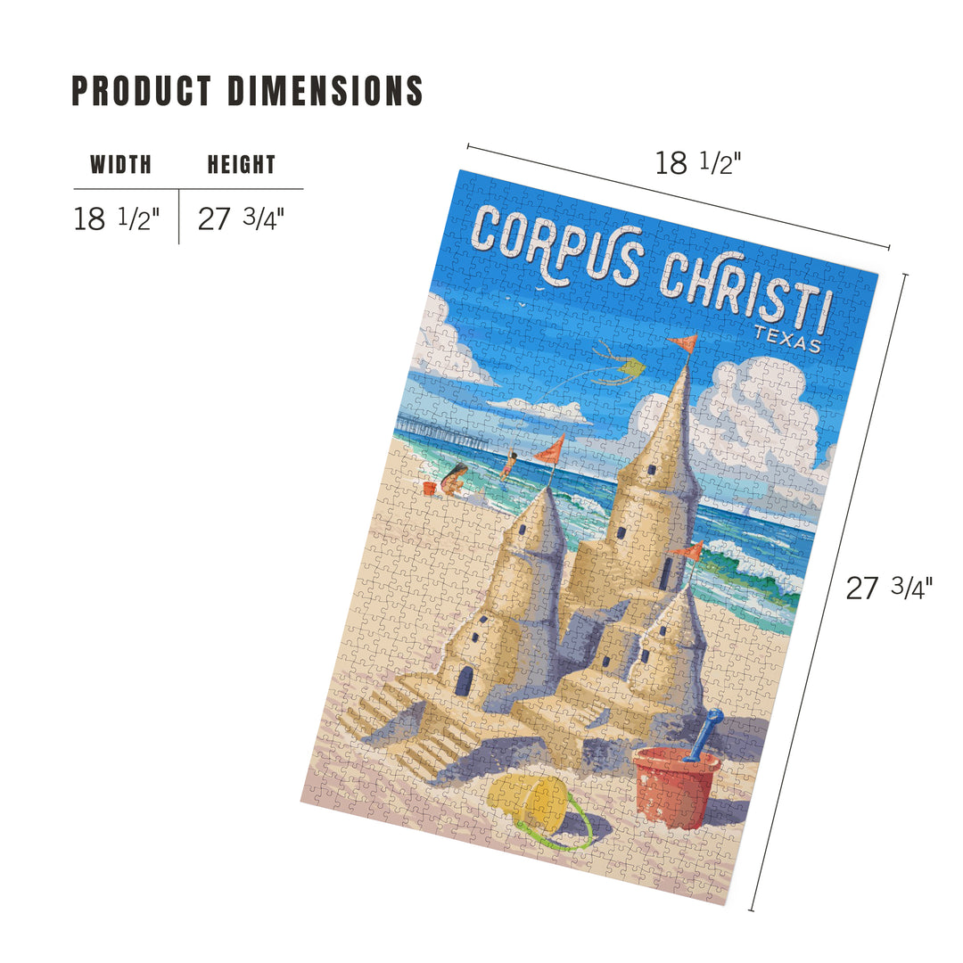 Corpus Christi, Texas, Painterly, Soak Up Summer, Sand Castle, Jigsaw Puzzle