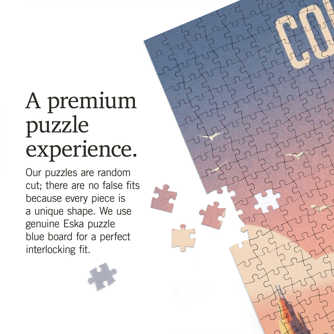 Columbus, Ohio, Lithograph City Series, 1000 Piece Jigsaw Puzzle