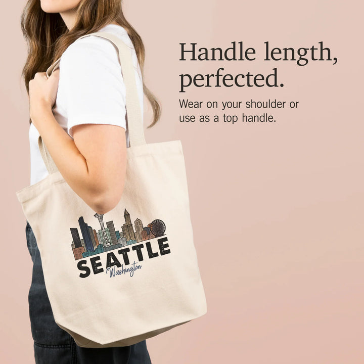 Seattle, Washington, Skyline, Icon,, Tote Bag