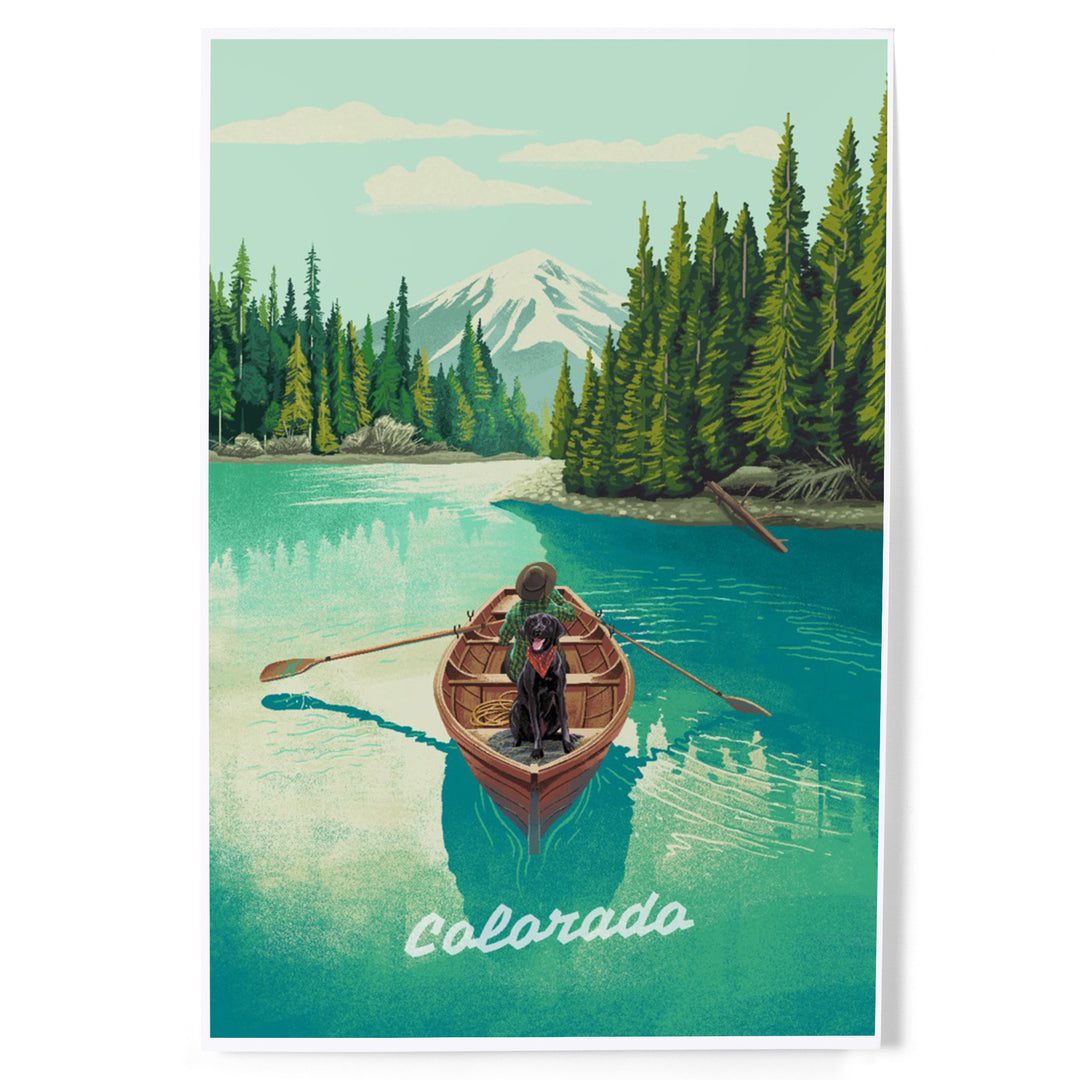 Colorado, Quiet Explorer, Boating, Mountain, Art & Giclee Prints - Lantern Press