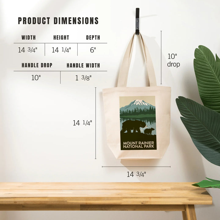 Mount Rainier National Park, Washington, Bears, Tote Bag