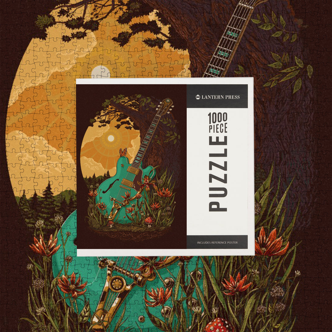Guitar and Tree, 1000 Piece Jigsaw Puzzle