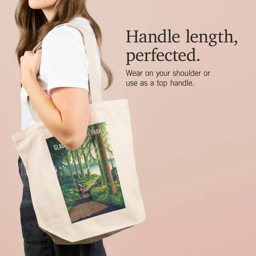 Glacier National Park, Montana, Walk in the Woods, Day Hike, Tote Bag