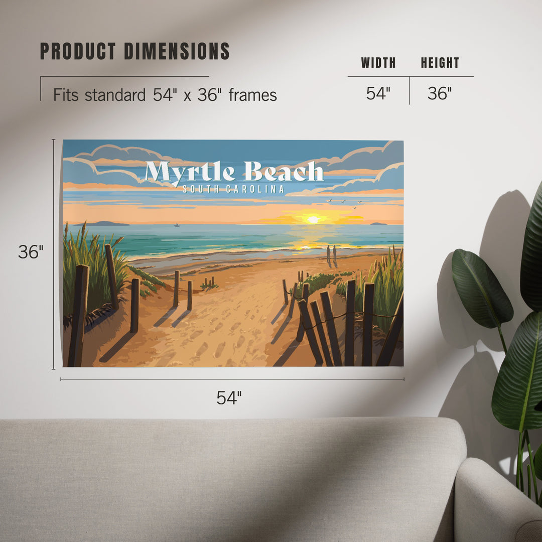 Myrtle Beach, South Carolina, Painterly, Sand Soul Sun, Beach Path, Art & Giclee Prints
