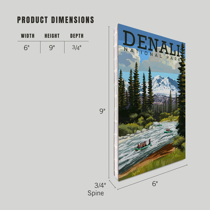 Lined 6x9 Journal, Denali National Park, Alaska, River Rafting, Lay Flat, 193 Pages, FSC paper