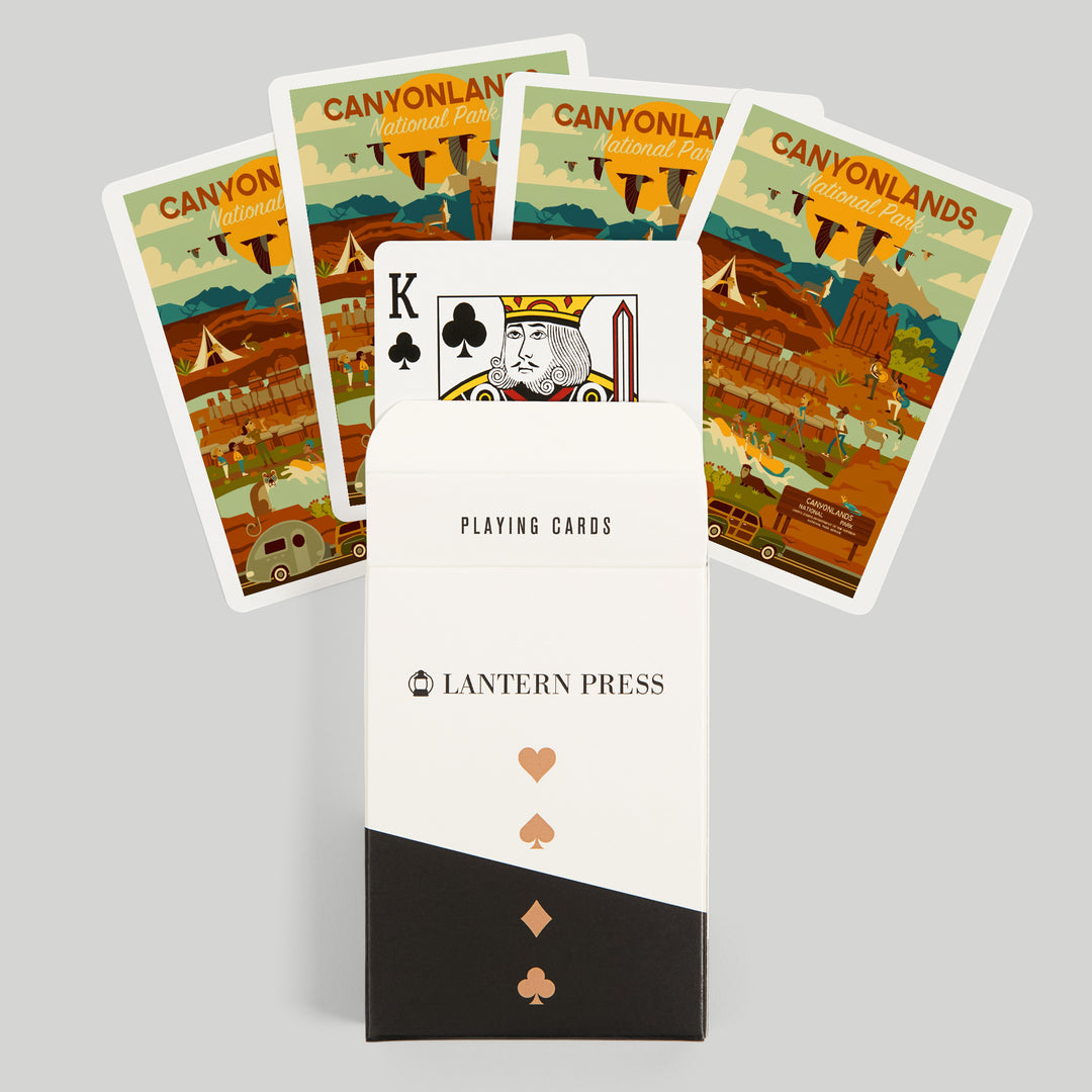 Playing Cards, Canyonlands National Park, Utah, Geometric National Park Series, 52 Card Deck with Jokers in Box, Unique Art