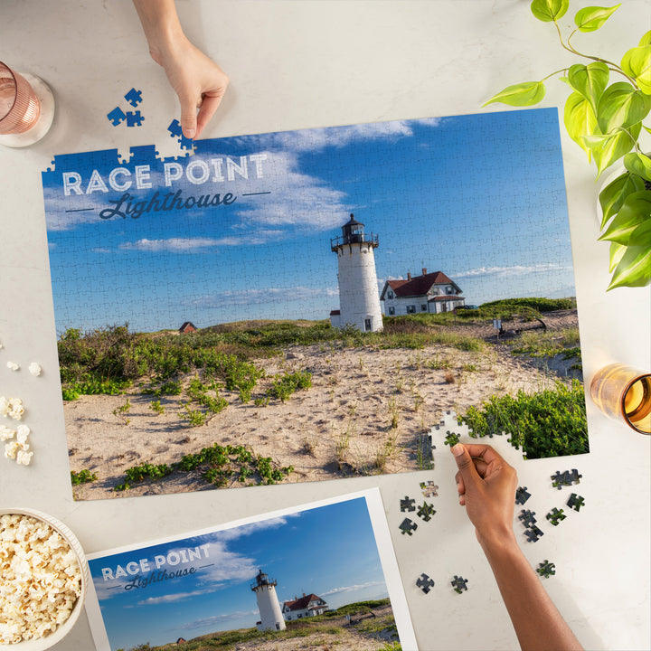 Cape Cod, Massachusetts, Race Point Light Lighthouse, Jigsaw Puzzle