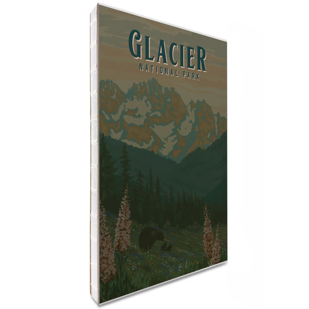 Lined 6x9 Journal, Glacier National Park, Montana, Painterly National Park Series, Lay Flat, 193 Pages, FSC paper