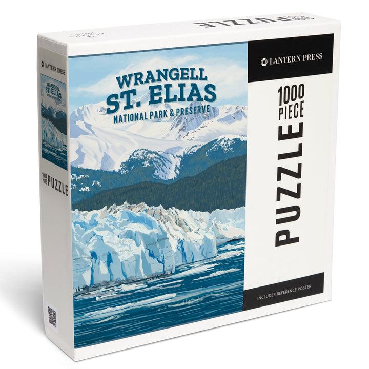 Wrangell-St. Elias National Park and Preserve, Alaska, Painterly National Park Series, Jigsaw Puzzle