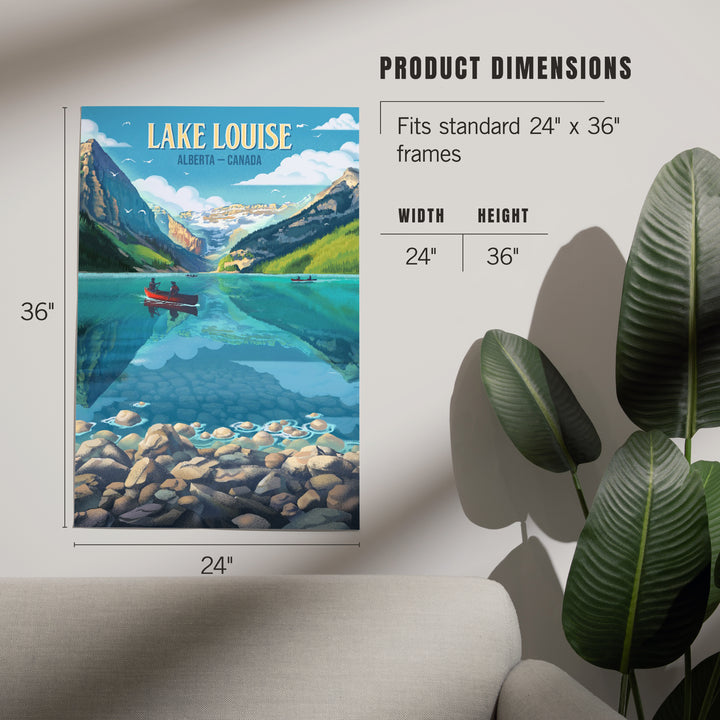 Lake Louise, Alberta, Canada, Lithograph, Summer on Lake Louise, Art & Giclee Prints