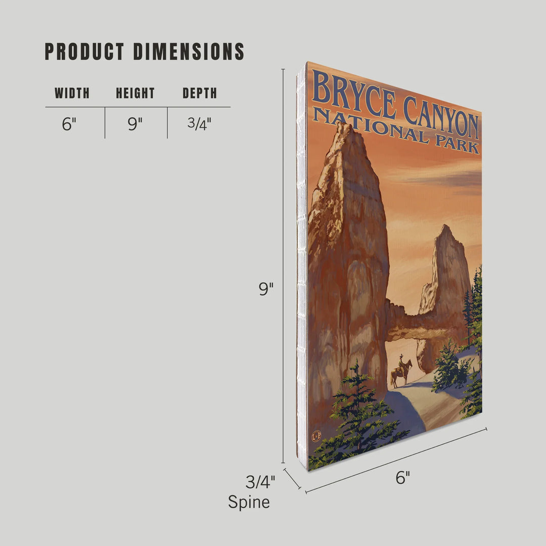 Lined 6x9 Journal, Bryce Canyon National Park, Utah, Tower Bridge, Painterly Series, Lay Flat, 193 Pages, FSC paper