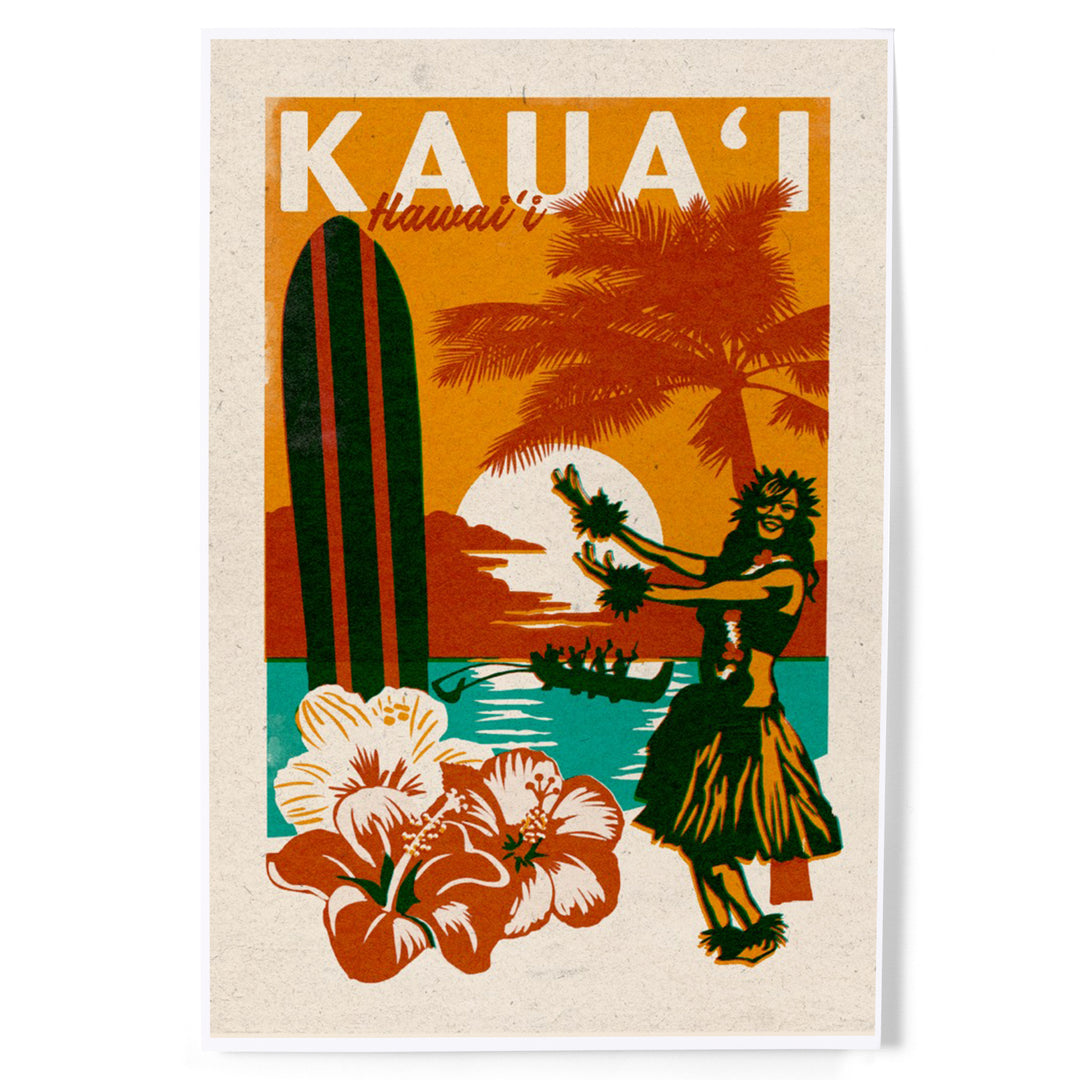 Kauai, Hawaii, Woodblock, Art & Giclee Prints