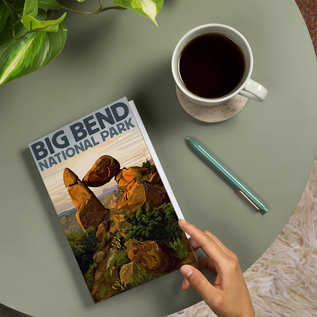 Lined 6x9 Journal, Big Bend National Park, Texas, Rock Formation, Lay Flat, 193 Pages, FSC paper