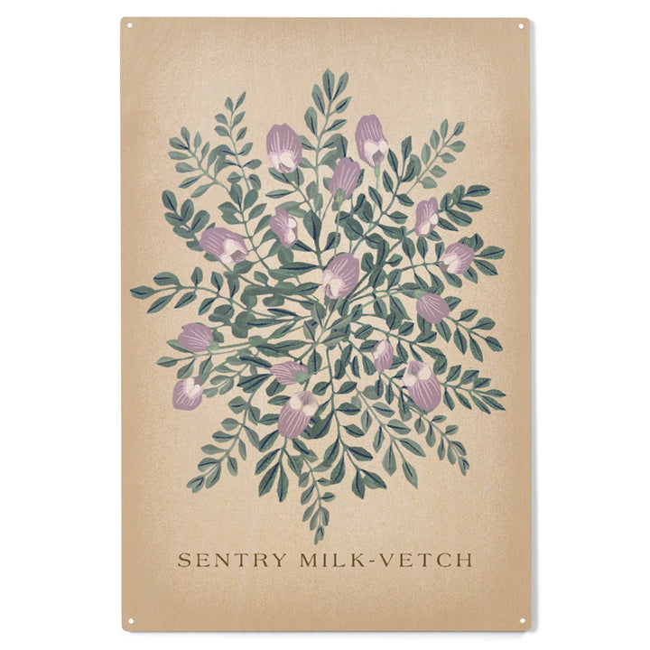 Sentry Milk-Vetch, Vintage Flora, Wood Sign and Postcards